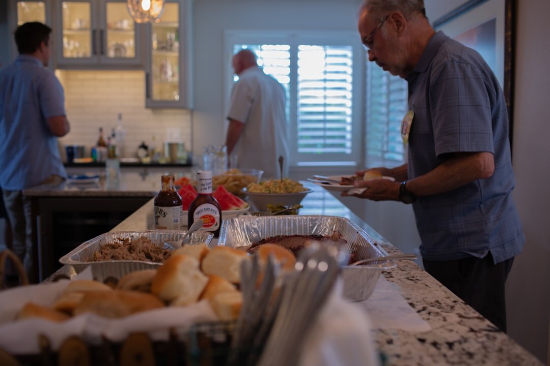 seniors having breakfast together