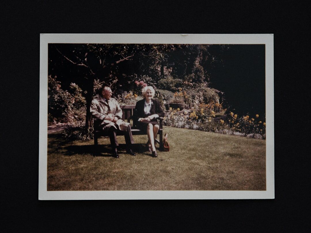 seniors chatting in garden