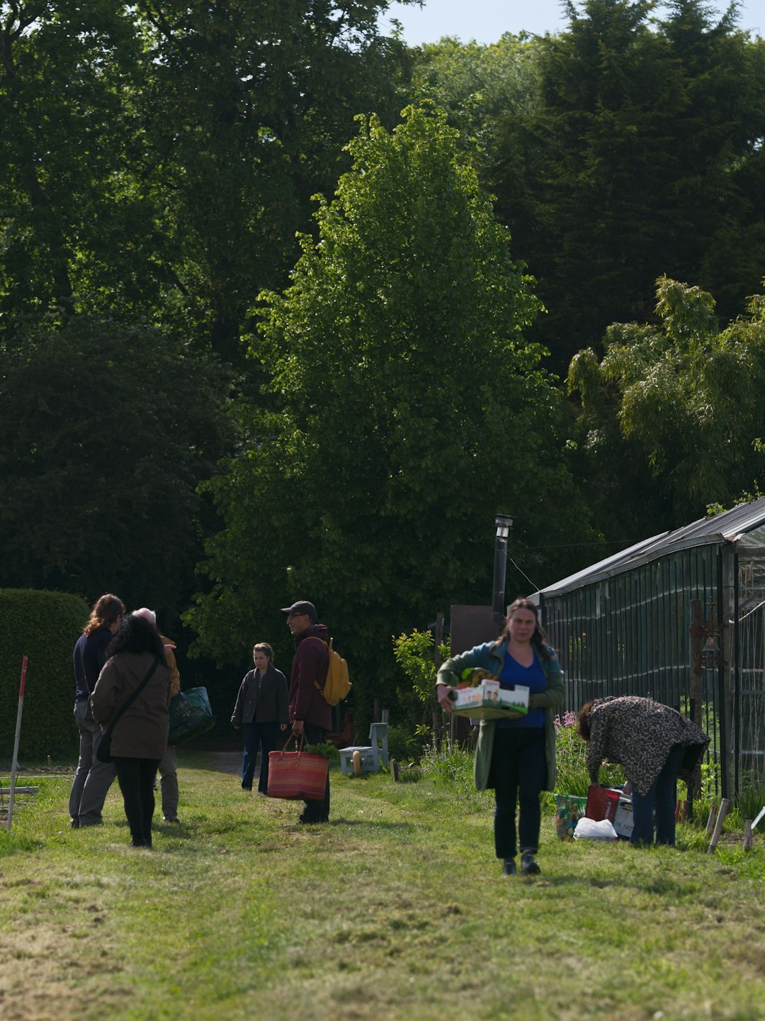 senior residents enjoying community garden
